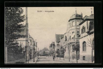 AK Brühl, Strassenpartie in der Königstrasse