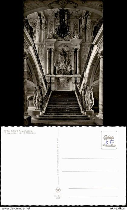 Ansichtskarte Brühl Schloss Augustusburg Treppenhaus von B. Neumann 1962