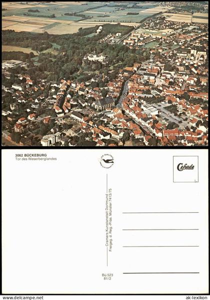 Ansichtskarte Bückeburg Luftbild Luftaufnahme 1981