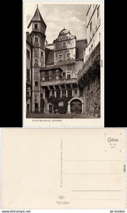 Bückeburg Schloss Bückeburg - Schlosshof Ansichtskarte  1953