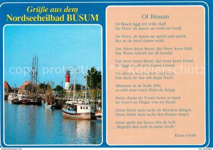 Buesum Nordseebad Hafen Fischkutter Leuchtturm Gedicht von Klaus Groth Ol Buesum