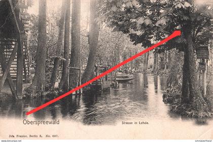 AK Lehde Spreewald Oberspreewald Burg Leipe Werben Raddusch Vetschau Lübbenau Lübben Cottbus Bahnpost Zug Berlin Görlitz