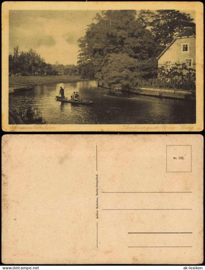 Ansichtskarte Burg (Spreewald) Landungsstelle in Burg 1928