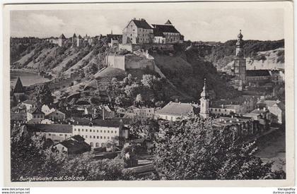 Burghausen an der Salzach old postcard travelled 1943 Burghausen Pmk b170605