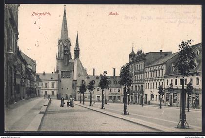 AK Burgstädt / Sachsen, Markt
