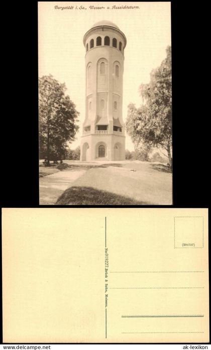 Ansichtskarte Burgstädt Wasser- und Aussichtsturm 1914