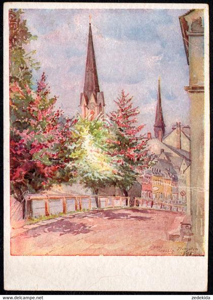 F2113 - Albert Krussig Künstlerkarte - Burgstädt