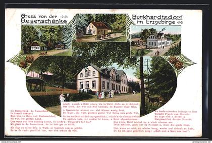 AK Burkhardtsdorf im Erzgebirge, Gasthaus Besenschänke