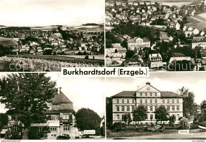 Burkhardtsdorf Rathaus Schule Stadtpanorama