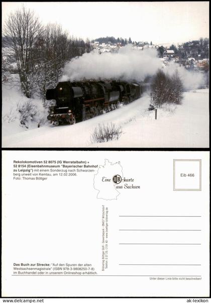 Kemtau (Erzgebirge)-Burkhardtsdorf Lokomotiven 52 8075  52 8154 Sonderzug 2006