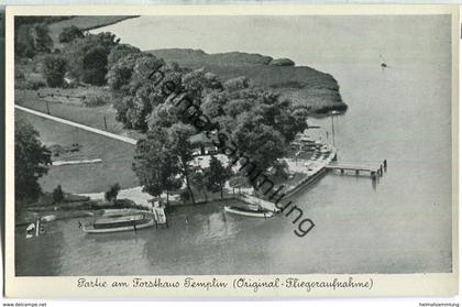 Caputh - Partie am Gaststätte Forsthaus Templin - Fliegeraufnahme - Foto-Ansichtskarte - Verlag Max O'Brien Berlin