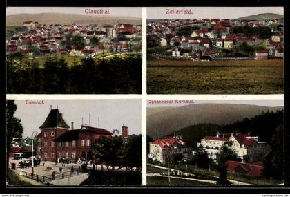 AK Clausthal-Zellerfeld, Clausthal, Zellerfeld, Bahnhof, Johannser Kurhaus