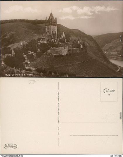 Ansichtskarte Cochem Kochem Reichsburg Cochem 1930
