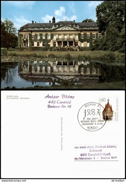 Coesfeld Schloss Varlar 1984   Sonderstempel Erstausgabe Rathaus Michelstadt