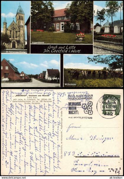 Lette-Coesfeld Johannes Kirche Jugendheim Gasthaus Birkenhof 1972