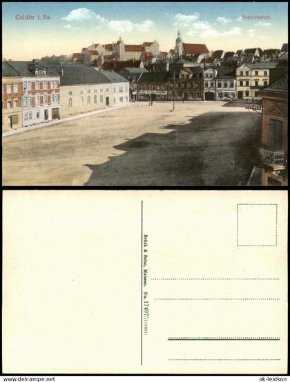 Ansichtskarte Colditz Sophienplatz - Stadt 1914