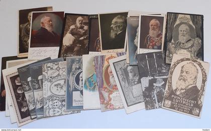 "Luitpold", Prinzregent, 29 verschiedene Karten, auch farbige, schöne Sammlung