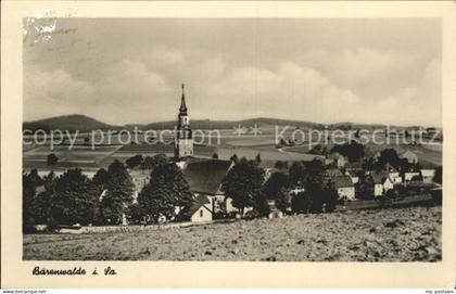 Baerenwalde Ortsansicht mit Kirche