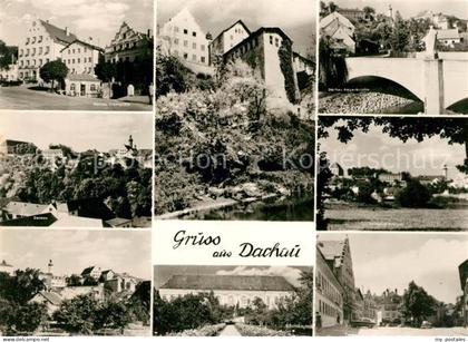 Dachau Stadtplatz Schloss Amperbruecke Stadtansicht