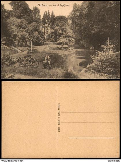 Ansichtskarte Dahlen Anlagen im Schlosspark 1920