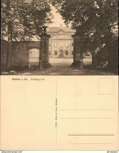 Ansichtskarte Dahlen Schloss - Portal 1926