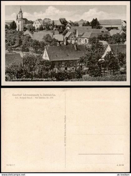 Ansichtskarte Schmannewitz-Dahlen Gasthof 1954