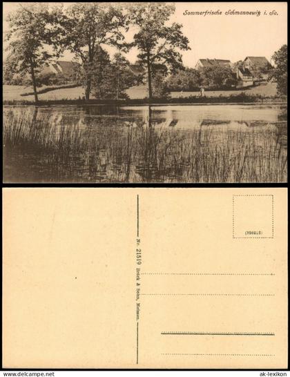 Ansichtskarte Schmannewitz-Dahlen partie an der Stadt 1920