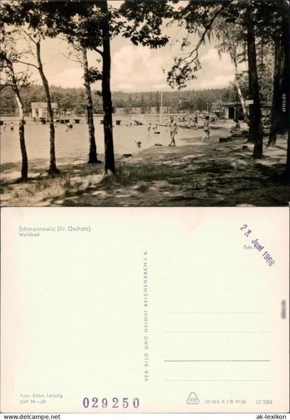Ansichtskarte Schmannewitz-Dahlen Waldbad 1968