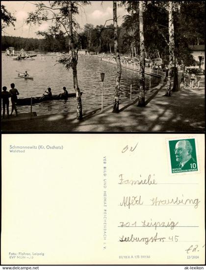 Ansichtskarte Schmannewitz-Dahlen Waldbad - Restaurant 1966