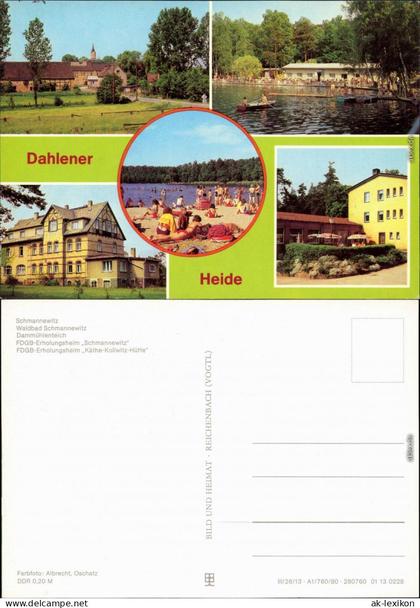Dahlen Dahlener Heide: Waldbad Schmannewitz Freibad / Campingplatz, 1980