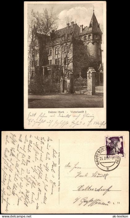 Ansichtskarte Dahme (Mark) Partie am Victoriastift 1944