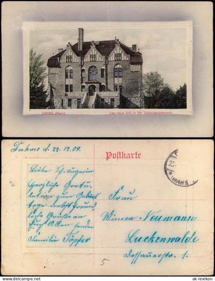 Dahme (Mark) Das neue Stift in der Viktoriapromenade 1909 Passepartout