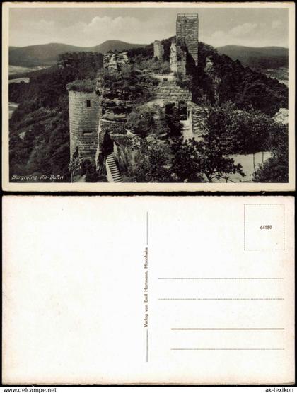 Ansichtskarte Dahn Burgruine Alt-Dahn 1930