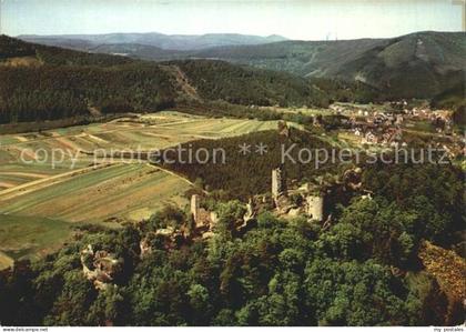 Dahn Burgruine Alt-Dahn Fliegeraufnahme