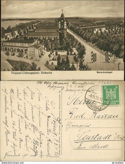 Ansichtskarte Dallgow-Döberitz Barackenlager - Künstlerkarte 1925