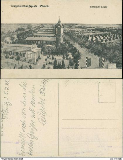 Ansichtskarte Dallgow-Döberitz Truppenübungsplatz - Baracken-Lager 1922