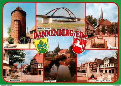 Dannenberg Elbe Waldemarsturm Doemitzer Bruecke Kuhmarkt Schlossgraben Markt