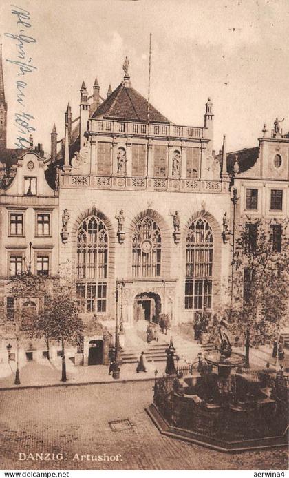 Danzig Artushof Postkarte 1919
