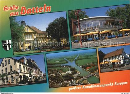 Datteln Fliegeraufnahme Kanalknotenpunkt Neumarkt Hohestrasse