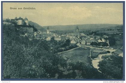 Gruß aus Gemünden Hunsrück Gesamtansicht, gelaufen 1911 (AK585)