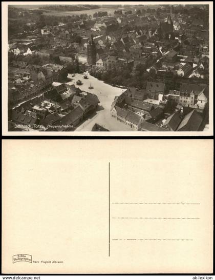 Ansichtskarte Delitzsch Luftbild Luftaufnahme Totale Fliegeraufnahme 1930