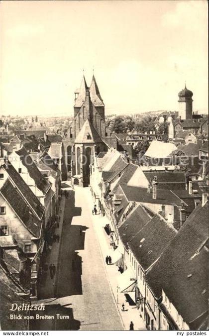 Delitzsch Blick vom Breiten Turm Kirche