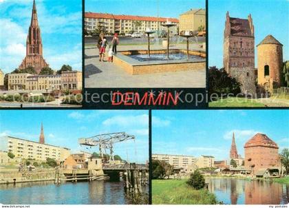 Demmin Mecklenburg Vorpommern Markt Bartholomaeuskirche Springbrunnen Luisentor