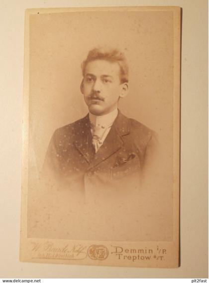 Kabinettfoto - W. Baade in Demmin und Altentreptow , CDV , Mecklenburg , Photographie , Kabinett !!