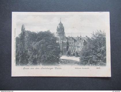 DR 1903 AK Gruss aus dem Teutoburger Walde Schloss Detmold Kunstverlag Max Dormeyer, Detmold