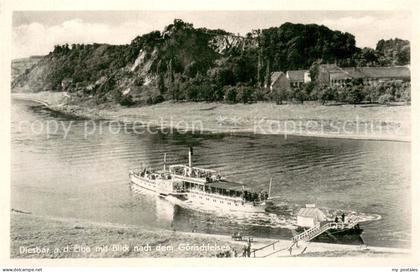 Diesbar-Seusslitz Elbepartie Fahrgastschiff Goertschfelsen