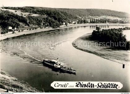 Diesbar-Seusslitz Fliegeraufnahme Flusspartie