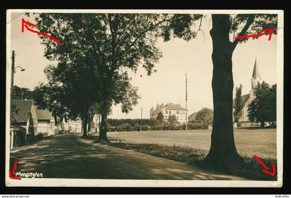 AK Mengkofen Landkreis Dingolfing Landau 1942, Straßenpartie, Feldpost