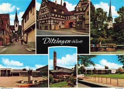 Ditzingen Gasse Fachwerkhaeuser Kirchen Schule