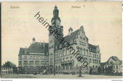 Döbeln - Rathaus - Feldpost - gel. 1915